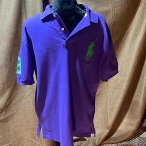 🚹EUC Polo Ralph Lauren Big Pony Short Sleeve Shirt Rugby